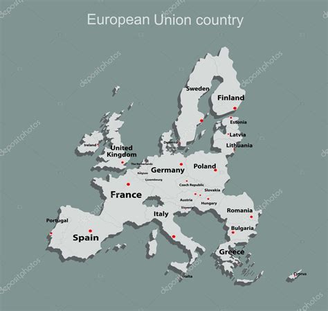 European Union Map With Capitals