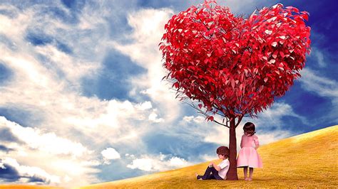 HD wallpaper: couple, baby, cute, love, heart tree, lone tree, sky, women | Wallpaper Flare