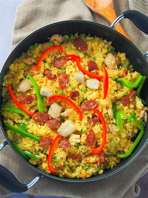 Arroz Valenciana is a hearty and tasty Filipino dish made of glutinous rice, coconut milk ...