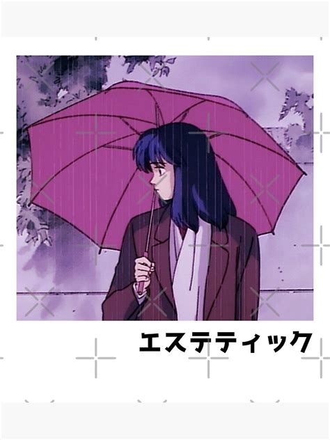 "Rainy Day | Retro Anime Aesthetic" Poster for Sale by PopUpShirt | Redbubble