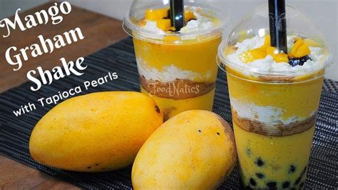 MANGO GRAHAM SHAKE | MANGO GRAHAM SHAKE WITH TAPIOCA PEARLS - YouTube ...