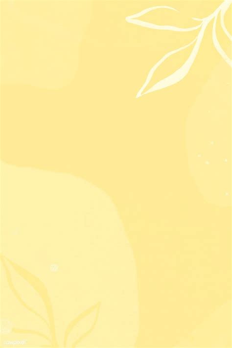 プレミアム メンフィス リーフ パターン オン イエロー バックグラウンド by オウム 無地の明るい黄色の背景、黄色の背景のデザイン、無地のパステル、水彩の花の黄色、水彩のテクスチャの背景に ...