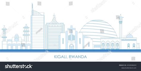 Outline Skyline Panorama City Kigali Rwanda Stock Vector (Royalty Free ...