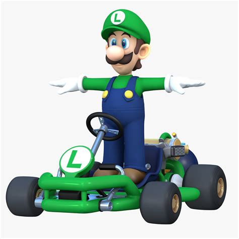 3D luigi mario kart tour - TurboSquid 1455772