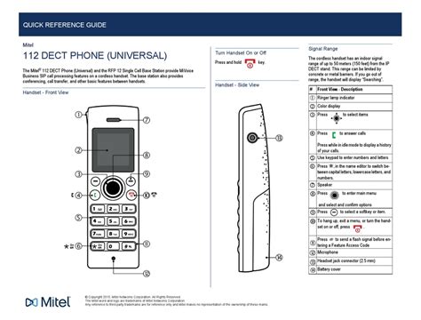 MITEL 112 QUICK REFERENCE MANUAL Pdf Download | ManualsLib