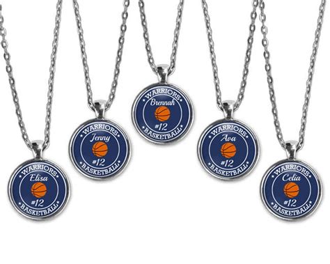 Basketball Team Necklace, Personalized Pendant Gift, Senior Banquet ...