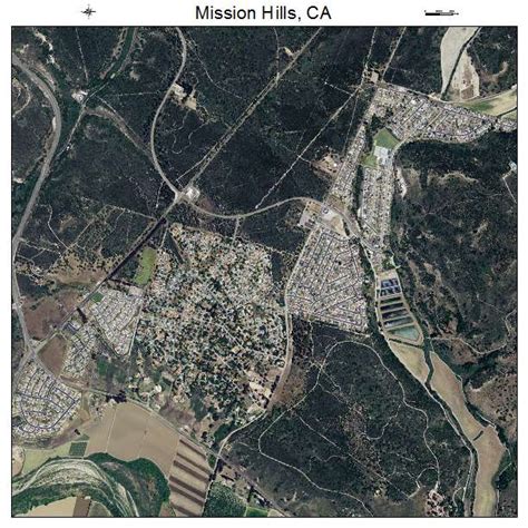 Aerial Photography Map of Mission Hills, CA California