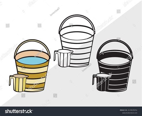 Bucket Svg Printable Vector Illustration Stock Vector (Royalty Free ...