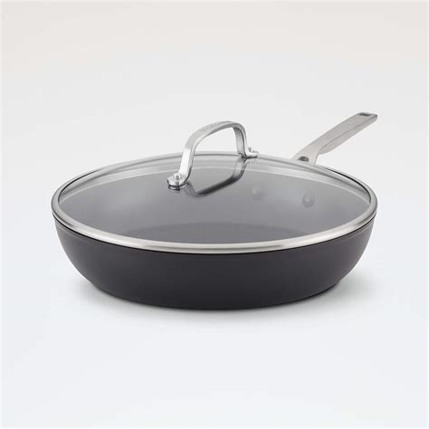 KitchenAid 12.25" Hard-Anodized Aluminum Non-Stick Frying Pan with Lid ...