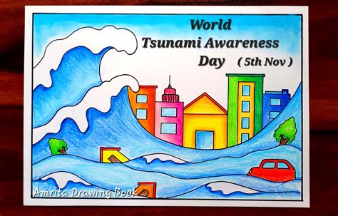 World tsunami awareness day drawing tsunami awareness day poster ...