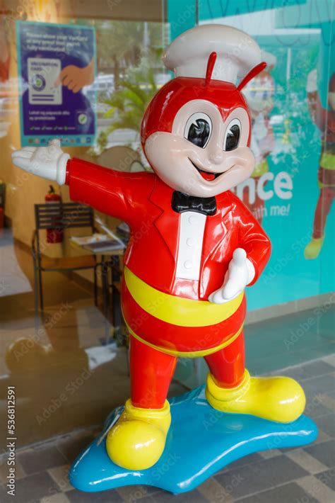 Statue of the Jollibee Mascot Statue, Manila Philippines Stock Photo ...