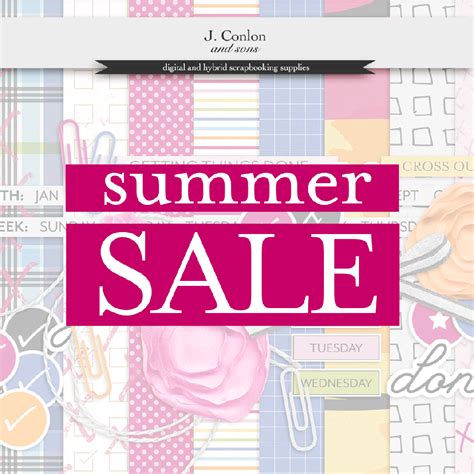 Summer Sale, a shop update and July blog train freebie - J. Conlon and Sons