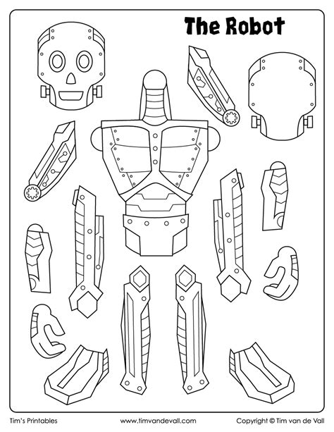 Robot Cut and Paste - Tim's Printables