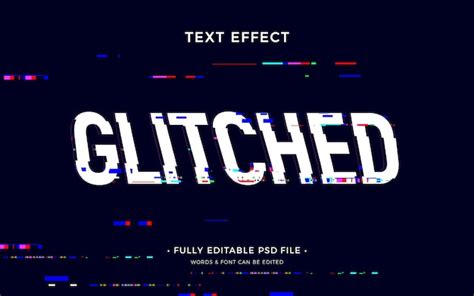 Free PSD | Glitch text effect