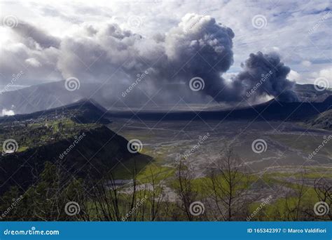 Mount Bromo Volcano Eruption Stock Image - Image of volcano, hike ...