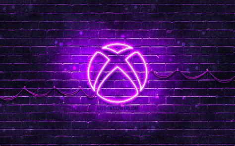 4K Descarga gratis | Xbox violeta logo violeta brickwall, logo de xbox ...