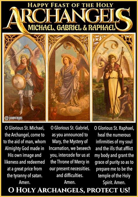 Feast of Saints Michael, Gabriel, and Raphael, Archangels.