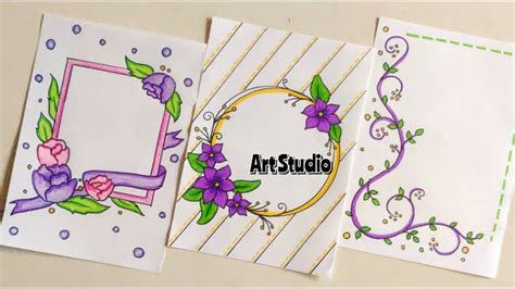 Handmade Greeting Cards with Flower and Vine Designs