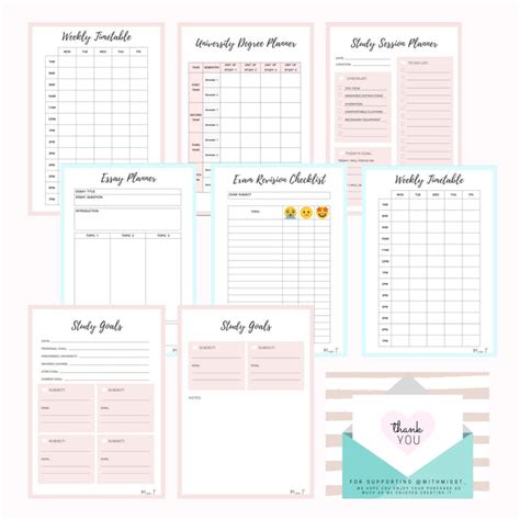 Ultimate Study Planner Pack A4 Printable Study Goals Planner - Etsy Ireland