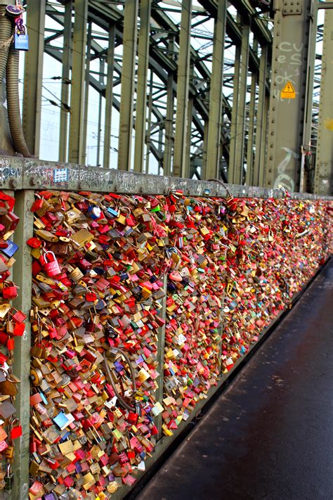 The Hohenzollern bridge in Cologne, Germany is no different. This ...