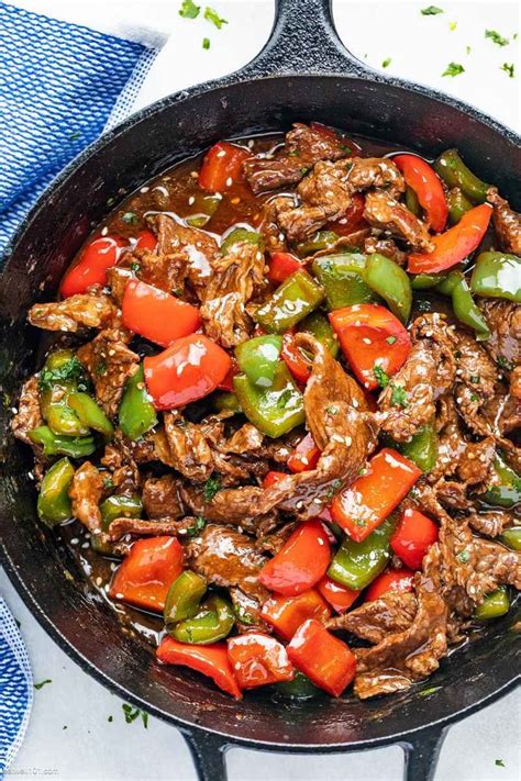 15-Minute Pepper Steak Stir-Fry | Steak stirfry recipes, Beef stir fry recipes, Pepper steak