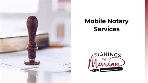 Mobile Notary Services - Signings by Marion