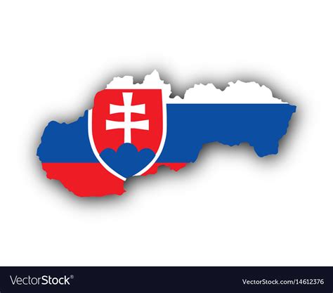 Map and flag of slovakia Royalty Free Vector Image