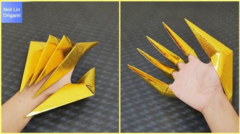 Easy Origami Tutorial- How to make Paper Claws - YouTube | Origami ...