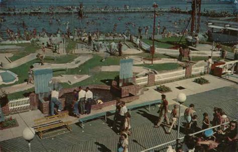 Boardwalk and Steel Pier Indiana Beach, IN Postcard