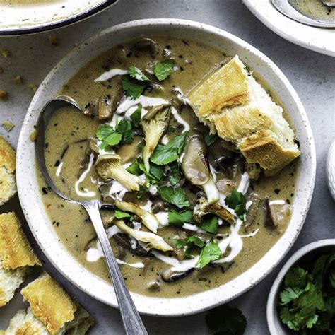 Oyster Mushroom Soup Recipe - Sunglow Kitchen