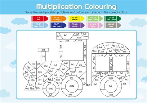 Free Printable Multiplication Coloring | Creative Center