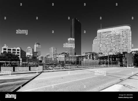 Downtown boston from above Black and White Stock Photos & Images - Alamy
