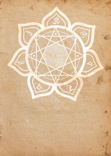 Premium Photo | White mandala with chakra sanskrit symbols in petals on ...