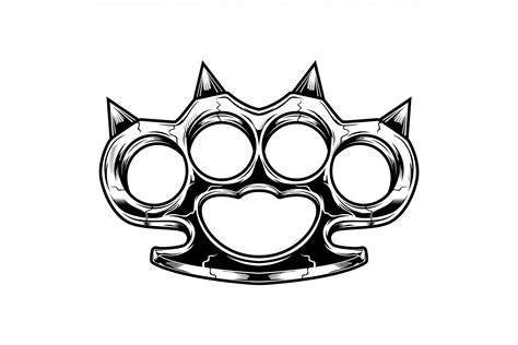 Brass Knuckles Black and White Graphic by Epic.Graphic · Creative Fabrica