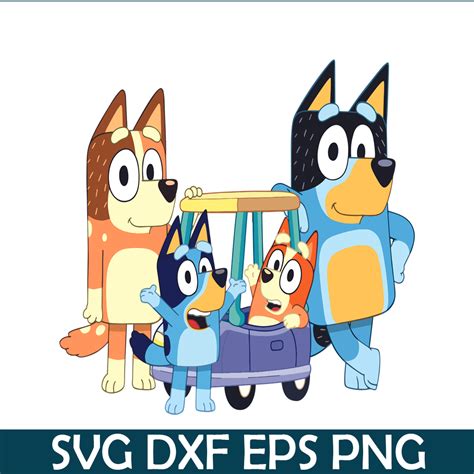 Bluey Family Playing Together SVG PDF PNG Bluey Family SVG B - Inspire ...