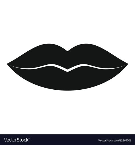 Female lips icon simple style Royalty Free Vector Image