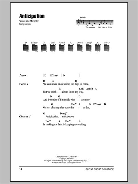 Anticipation by Carly Simon - Guitar Chords/Lyrics - Guitar Instructor