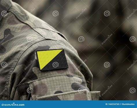 Anarcho-capitalism Flag on Military Uniform. Anarcho-capitalism is a Political Philosophy and ...