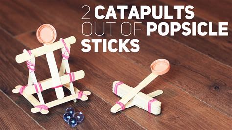 2 catapults out of popsicle sticks - YouTube