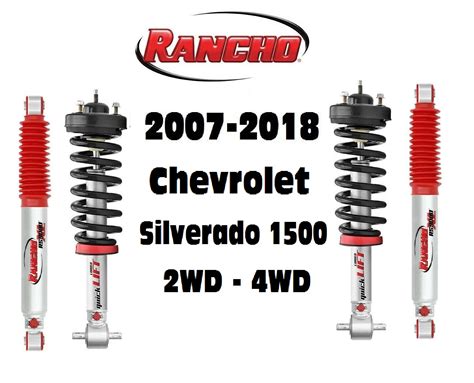 Rancho Front Struts & RS9000XL Adjustable Rear Shocks For 07-18 Silverado 1500 | eBay