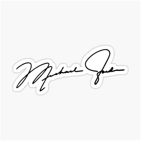 "Michael Jordan Signature" Sticker by GateShop | Redbubble