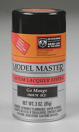 Testors Model Master Spray Go Mango Orange 3 oz Hobby and Model Lacquer Paint #28106