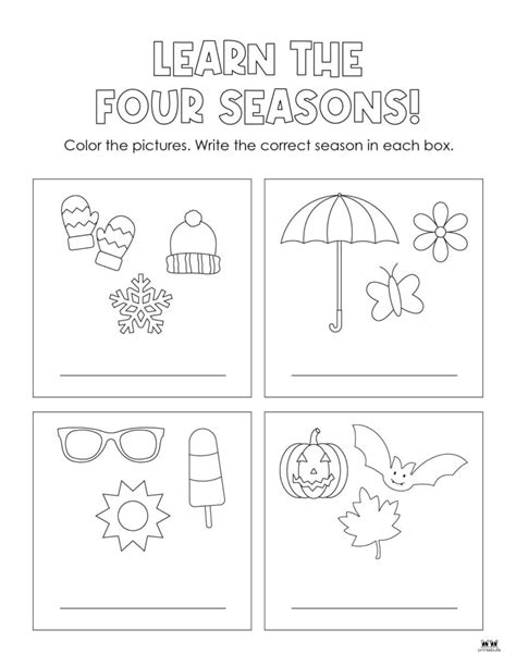 Four Seasons Worksheets & Printables - 51 Pages | Printabulls ...