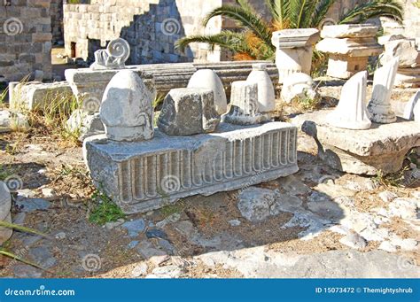 Ruins at the Castle in Kos Town Stock Photo - Image of dodecanese ...