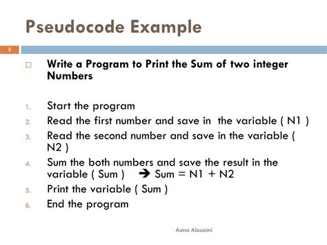 Pseudocode Examples