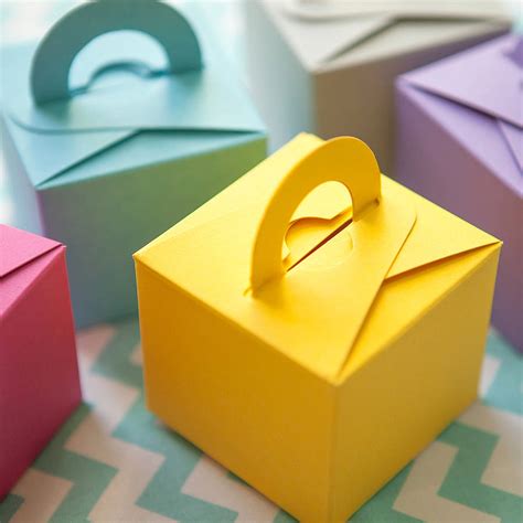 set of 10 colour pop favour boxes by wedding in a teacup | notonthehighstreet.com