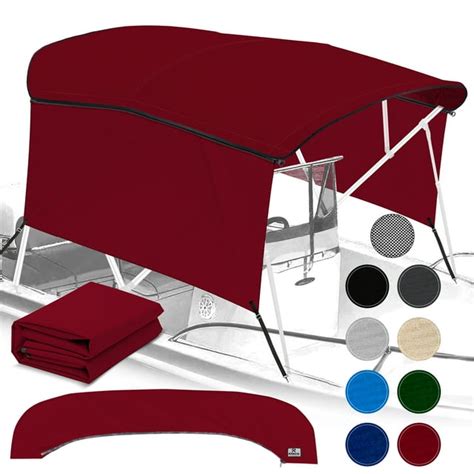 KNOX Universal 4 Bow Bimini Top Replacement Canvas & Detachable Sidewalls with Storage Boot ...