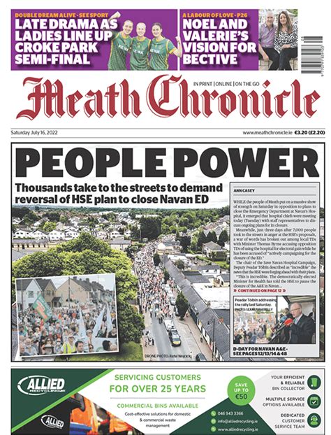 Meath Chronicle Irish Historical Newspapers Archive for Genealogy Research