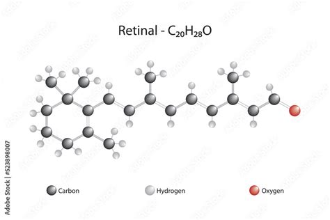 Molecular formula and chemical structure of retinal Stock Vector | Adobe Stock