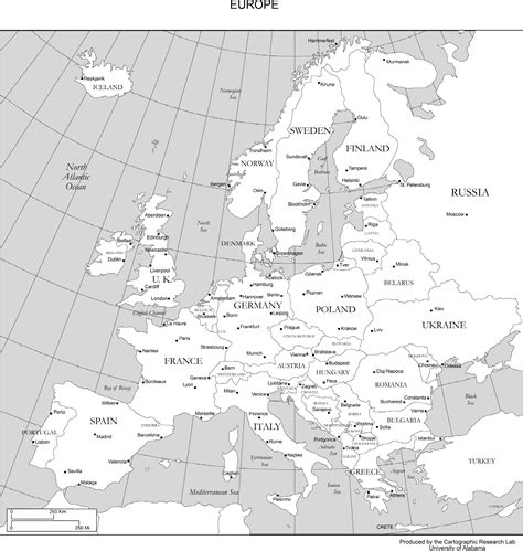 Maps: Map Of Europe With Capitals